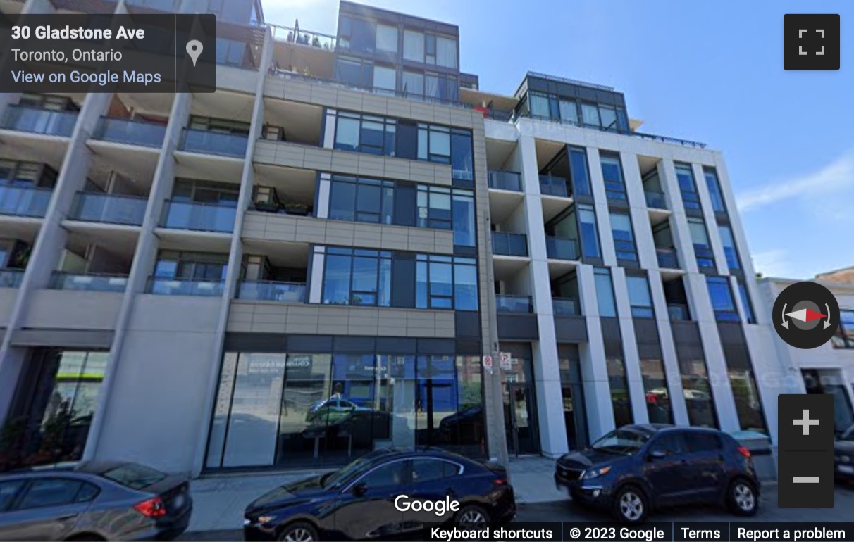 Street View image of 34 Minowan Miikan Lane, Toronto, Ontario