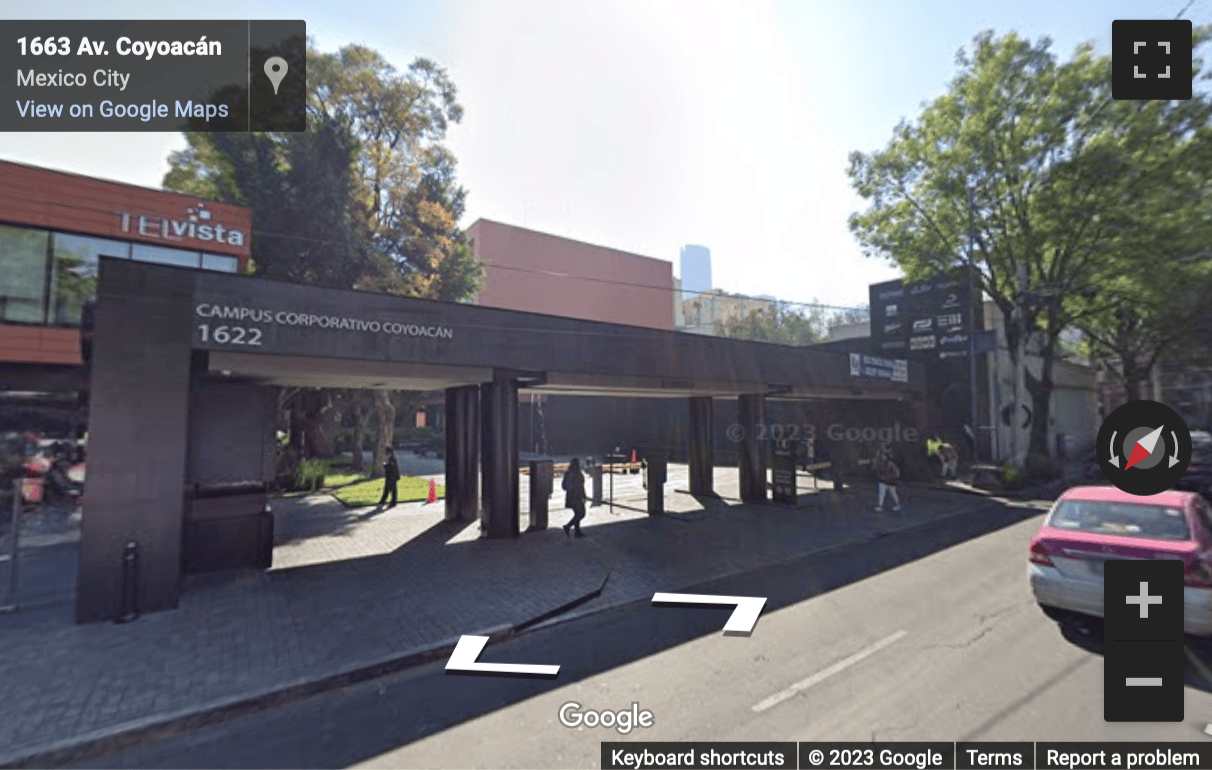 Street View image of Modern Office Space for Rent in Mexico City | Av. Coyoacán 1622, Edificio 4, Piso 2