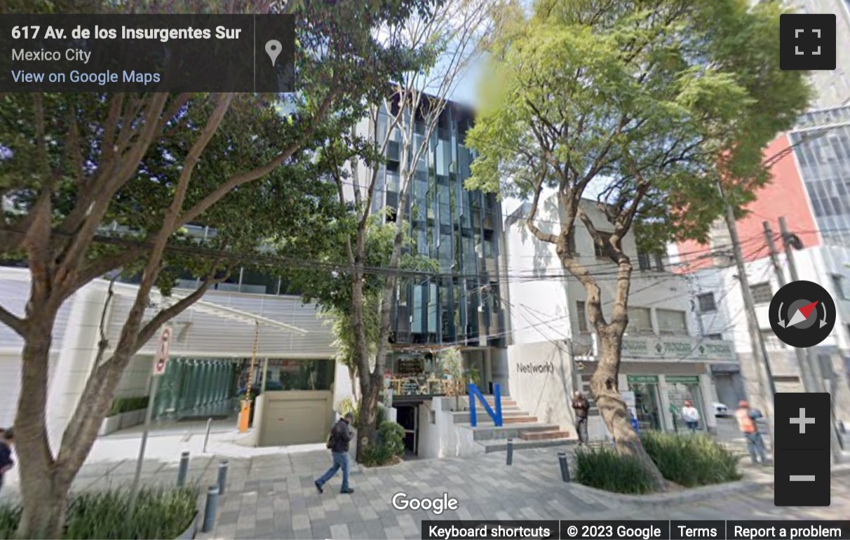 Street View image of Av Insurgentes Sur 615, Col. Nápoles, Benito Juarez, Mexico City