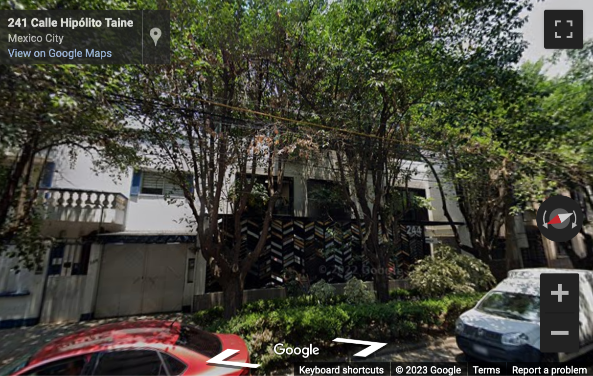 Street View image of Spacious Office Space for Rent in Del. Miguel Hidalgo, Mexico City | Hipolito Taine Street 244, Col. Polanco V Seccion