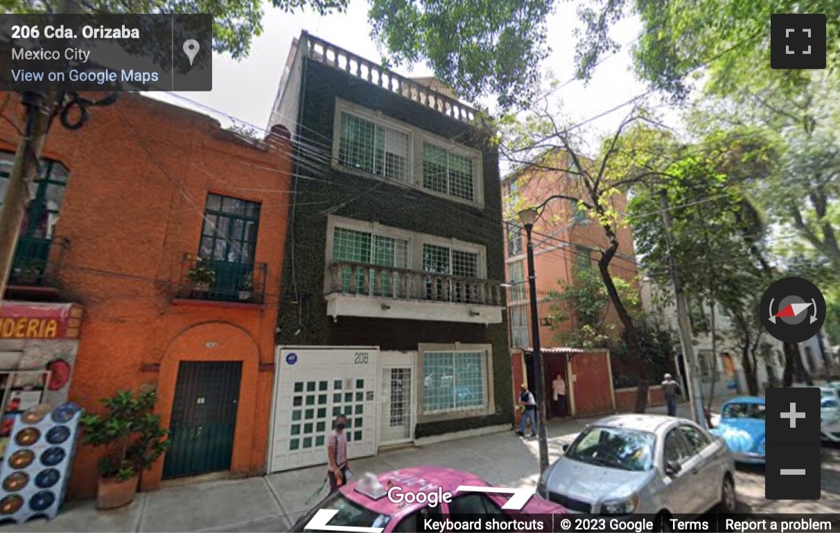 Street View image of Orizaba 208, Col. Roma Norte, Mexico City