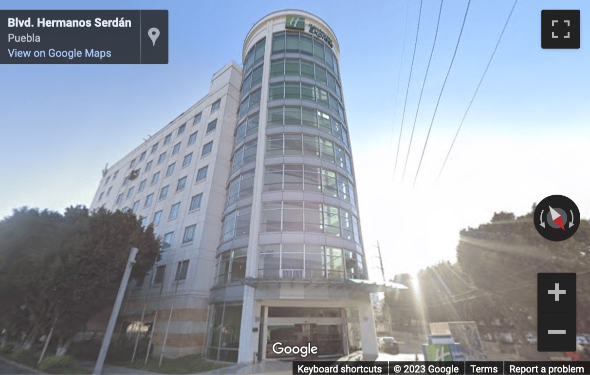 Street View image of Hotel Holiday Inn, Boulevard Hermanos Serdán No. 45, Pent House, Col. Amor, Puebla