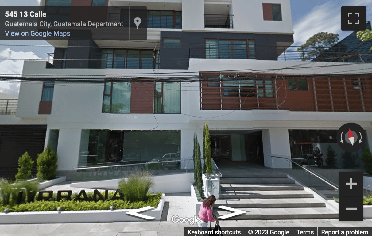 Street View image of 13 Calle, 5-45, Edificio Urbana, Zona 10, Guatemala City