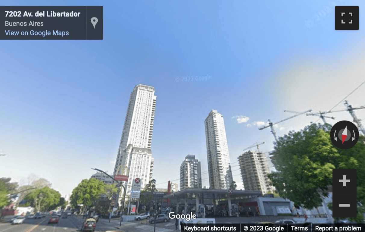 Street View image of Av. Libertador 7202, Nuñez, CABA, Buenos Aires, Argentina