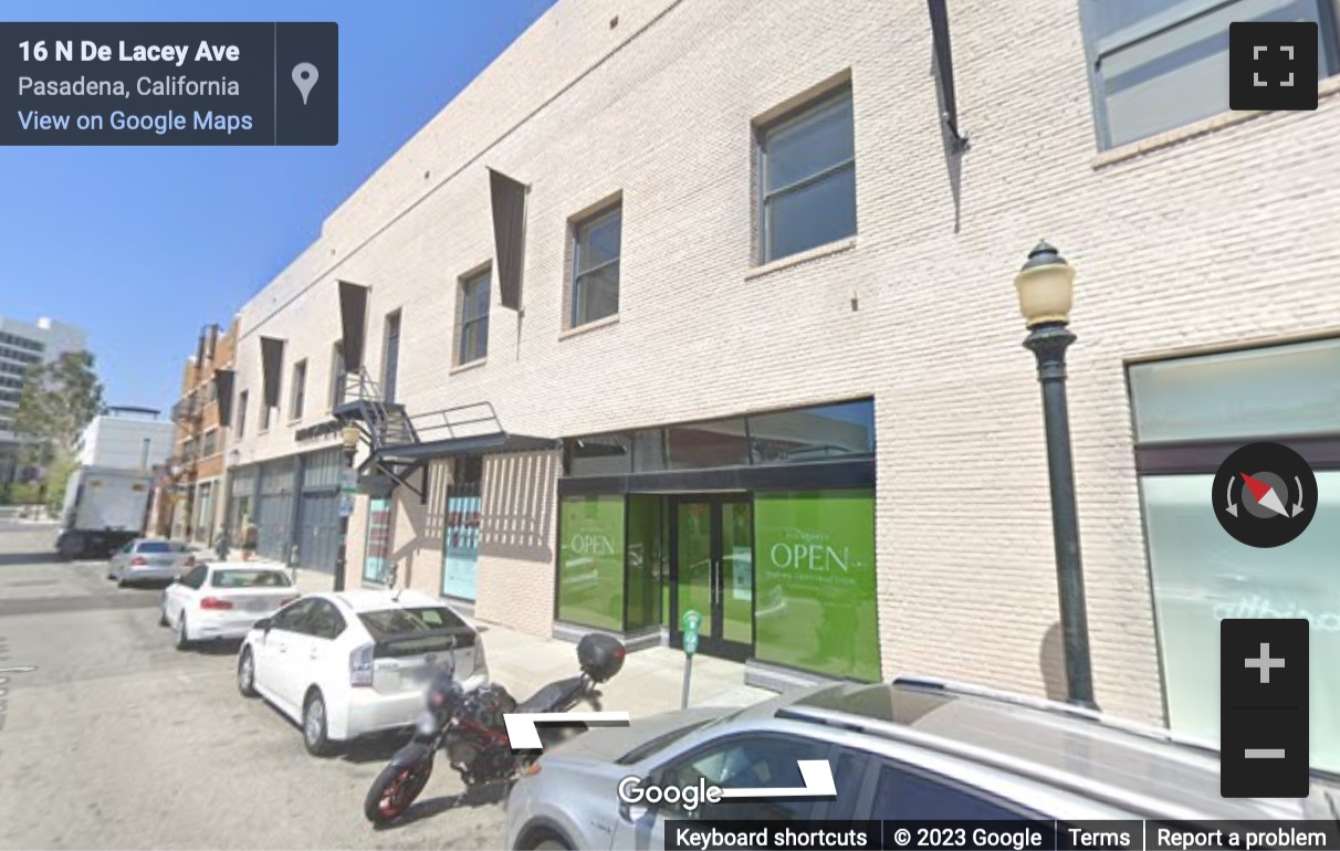 Street View image of 21 Miller Alley, 2nd Floor, Pasadena (CA), California