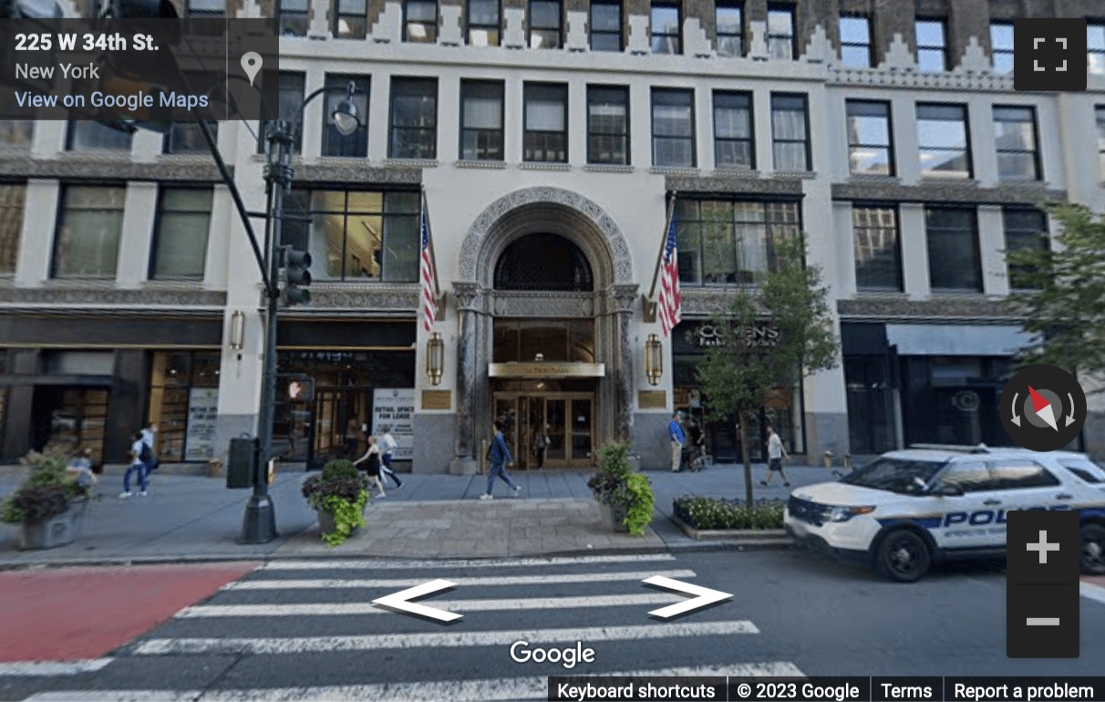 Street View image of 14 Penn Plaza, 225 West 34th Street, New York City