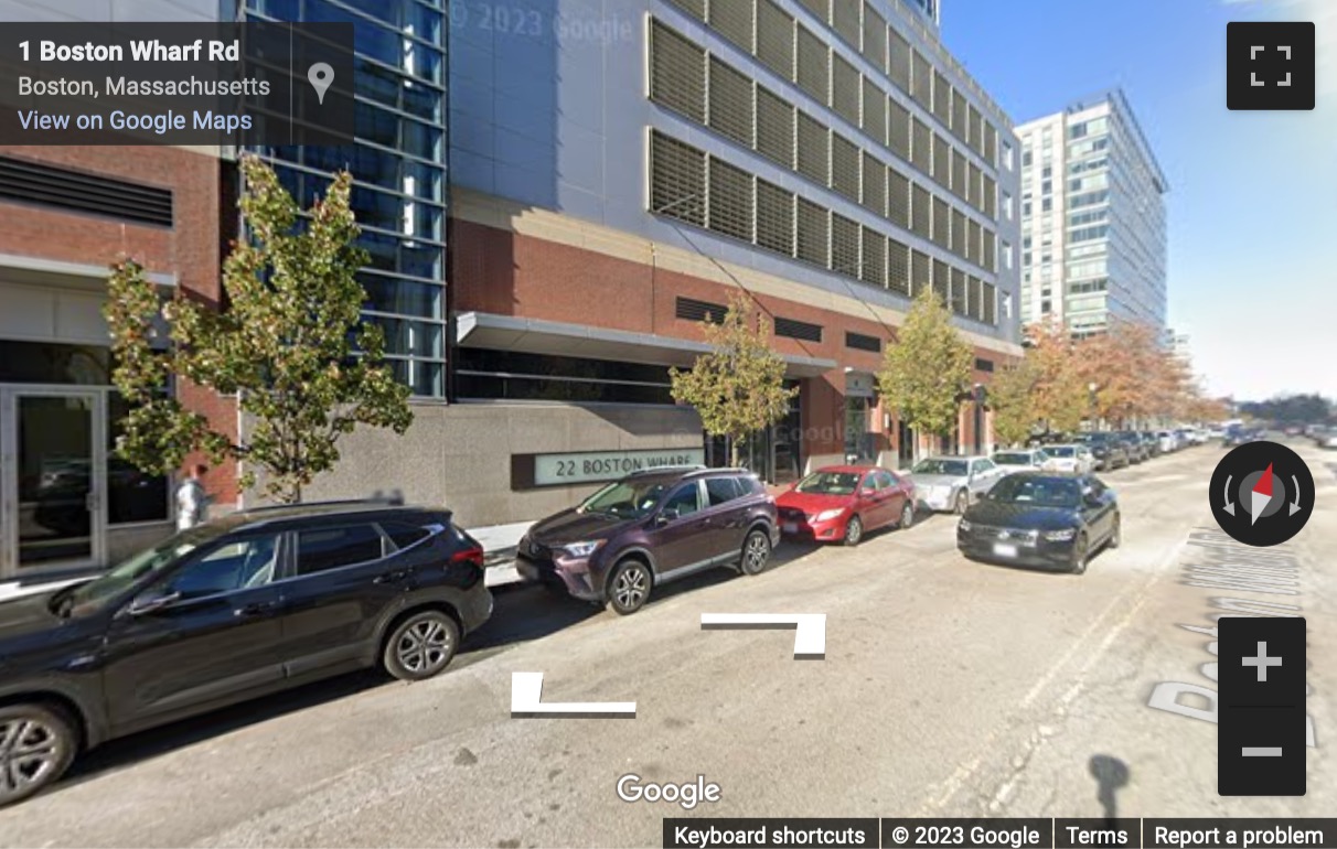 Street View image of 22 Boston Wharf Road, 7th Floor, Boston, Massachusetts