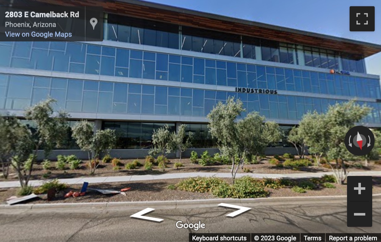 Street View image of 2801 E. Camelback Road, 2nd Floor, Phoenix, Arizona