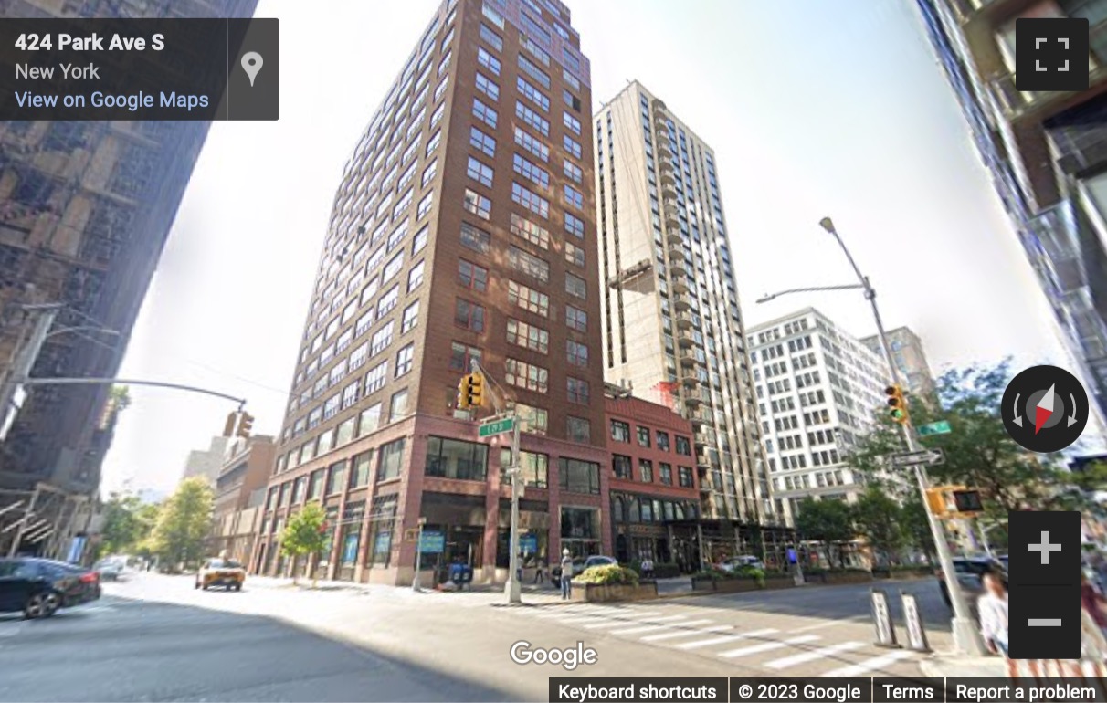 Street View image of 419 Park Avenue South, New York City