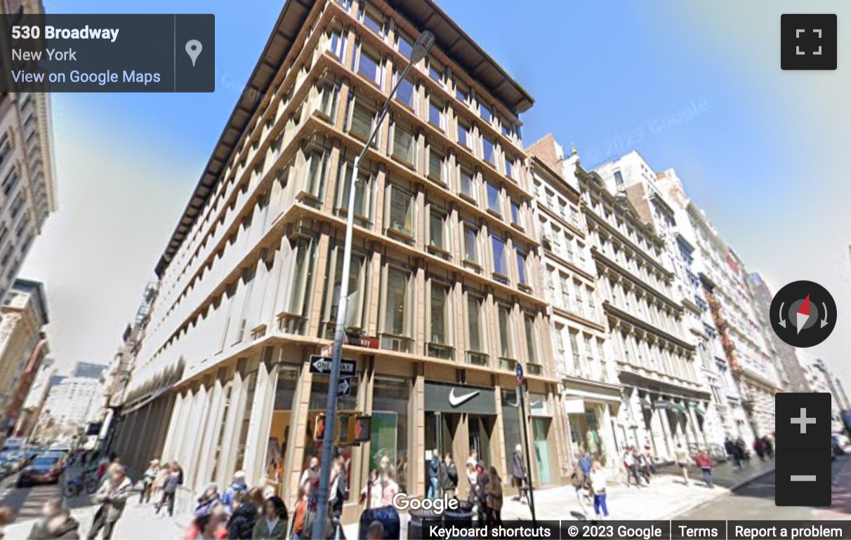 Street View image of 525 Broadway, New York City