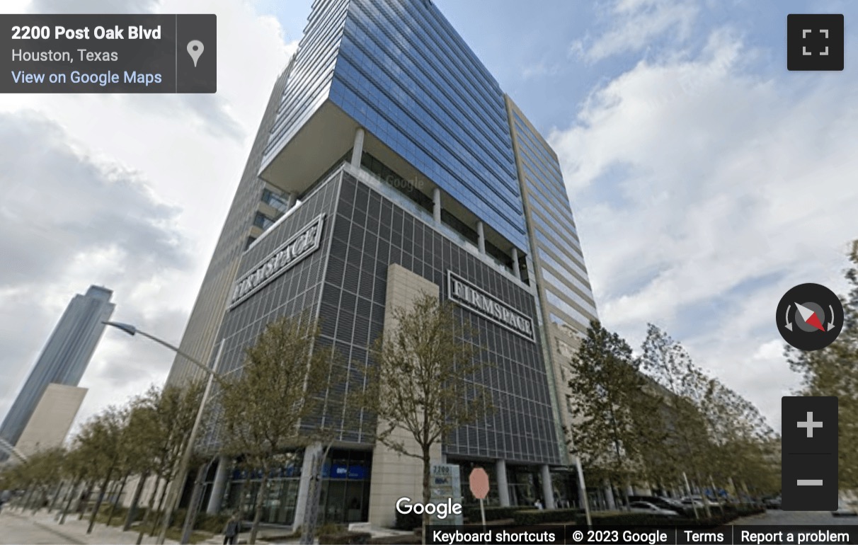 Street View image of 2200 Post Oak Boulevard, Suite 1000, Houston, Texas