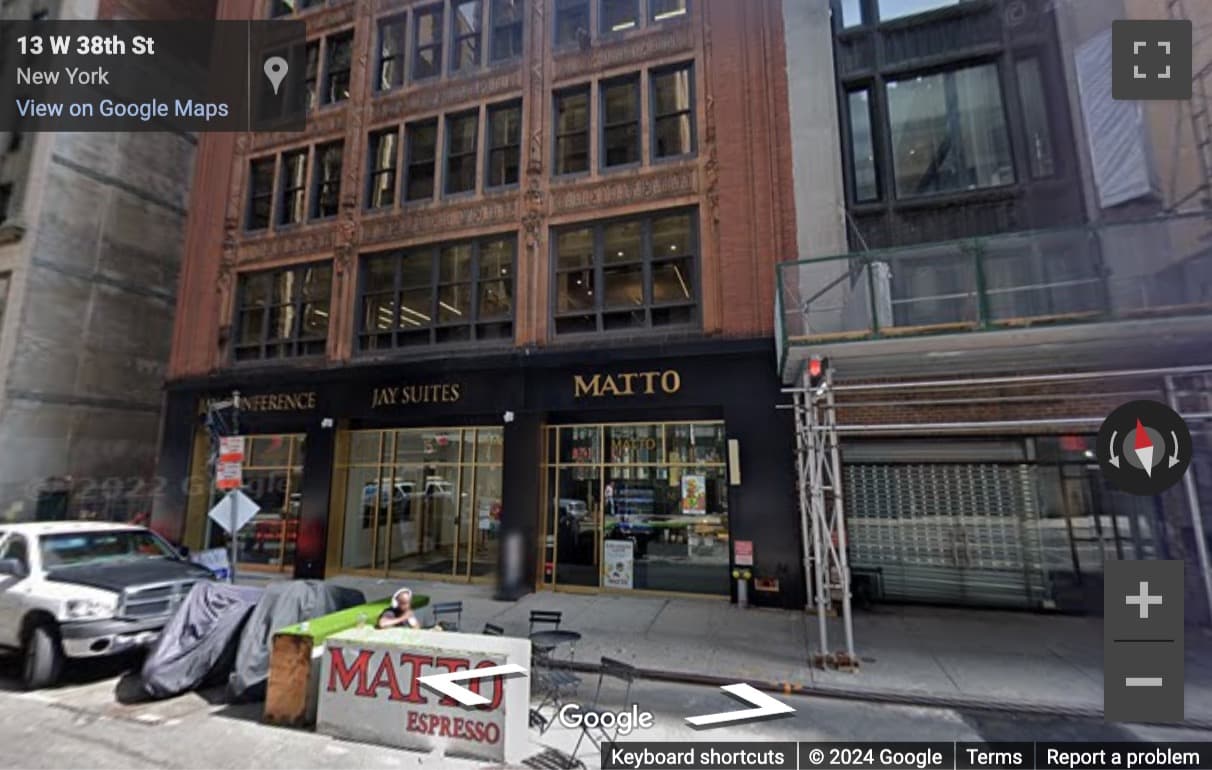 Street View image of 15 West 38th Street, Ground & 4th to 12th Floors, New York City