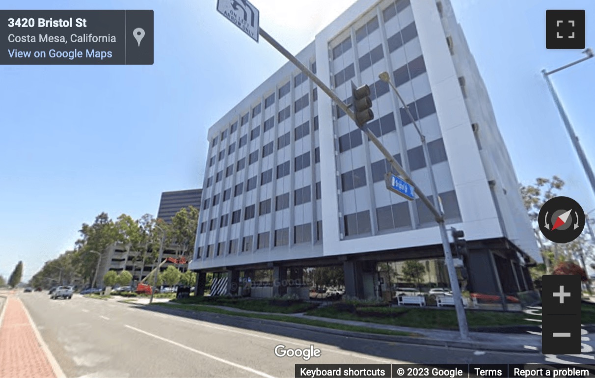 Street View image of 3420 Bristol Street, Costa Mesa, California