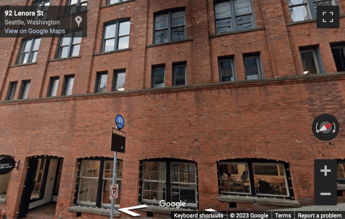 Street View image of 92 Lenora Street, 1st Floor, Seattle, Washington