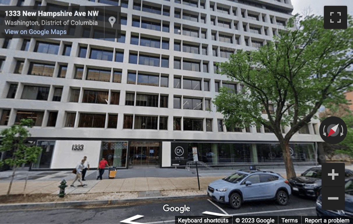 Street View image of 1333 New Hampshire Avenue Northwest, Washington DC, District of Columbia