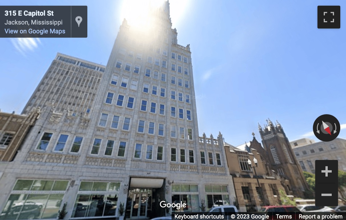 Street View image of 317 East Capitol Street, 2nd Floor, Jackson (Mississippi)