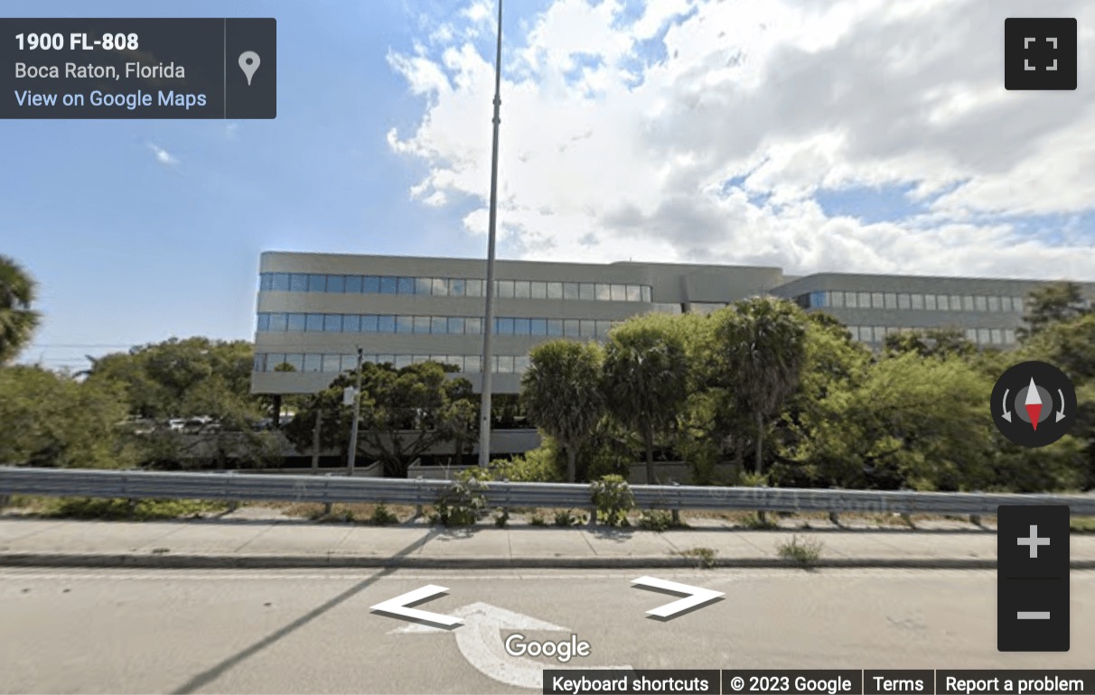 Street View image of 1900 Glades Road, Suite 500, 4th Floor, Boca Raton, Florida