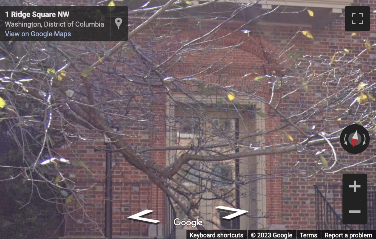 Street View image of 14 Ridge Square NW, 3rd Floor, Washington DC, District of Columbia