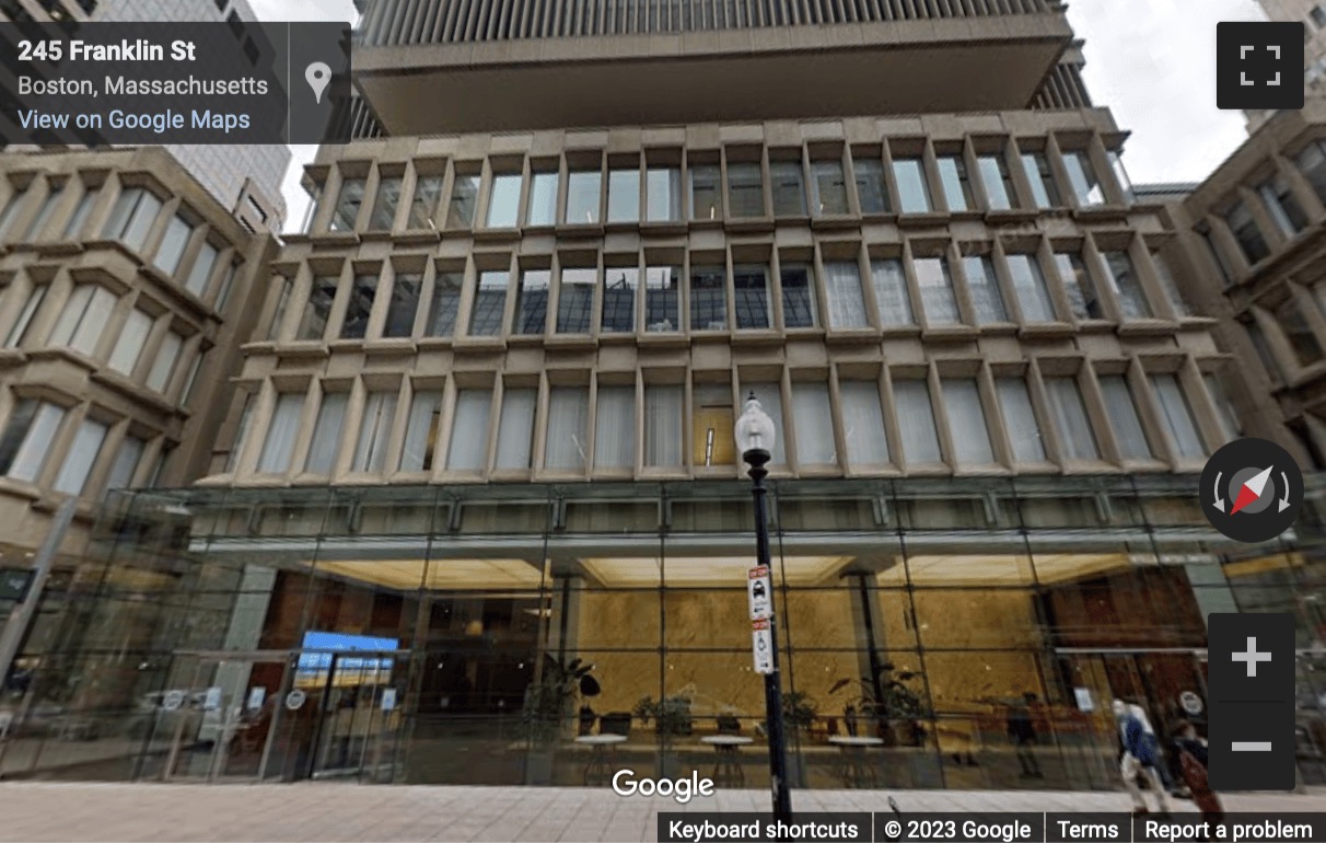 Street View image of 225 Franklin Street, 26th Floor, Boston, Massachusetts