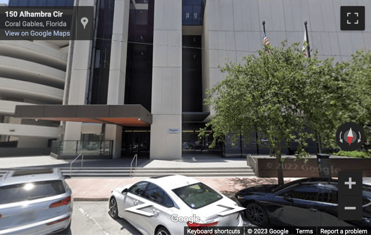 Street View image of 150 Alhambra Circle, 10th Floor, Coral Gables, Florida