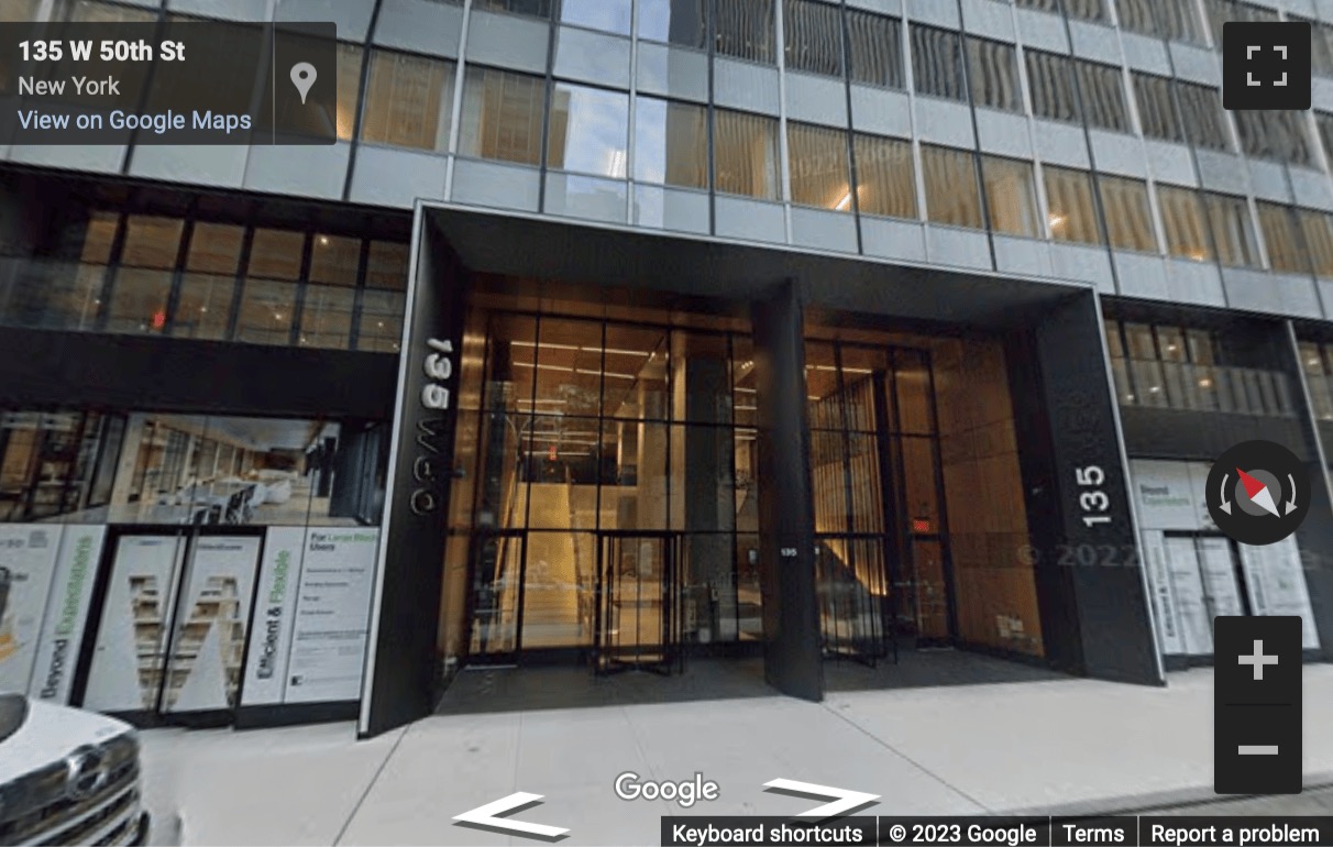 Street View image of 135 West 50th Street, Rockefeller Center, 2nd Floor, New York City