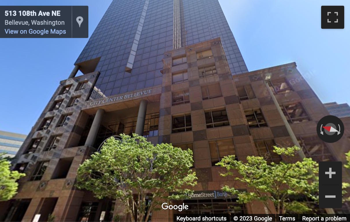 Street View image of 500 108th Avenue NE, 11th, 12th and 18th Floor, Bellevue, Washington