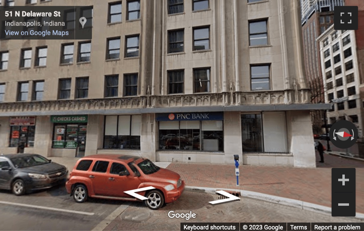 Street View image of 155 East Market Street, 3rd Floor, Indianapolis