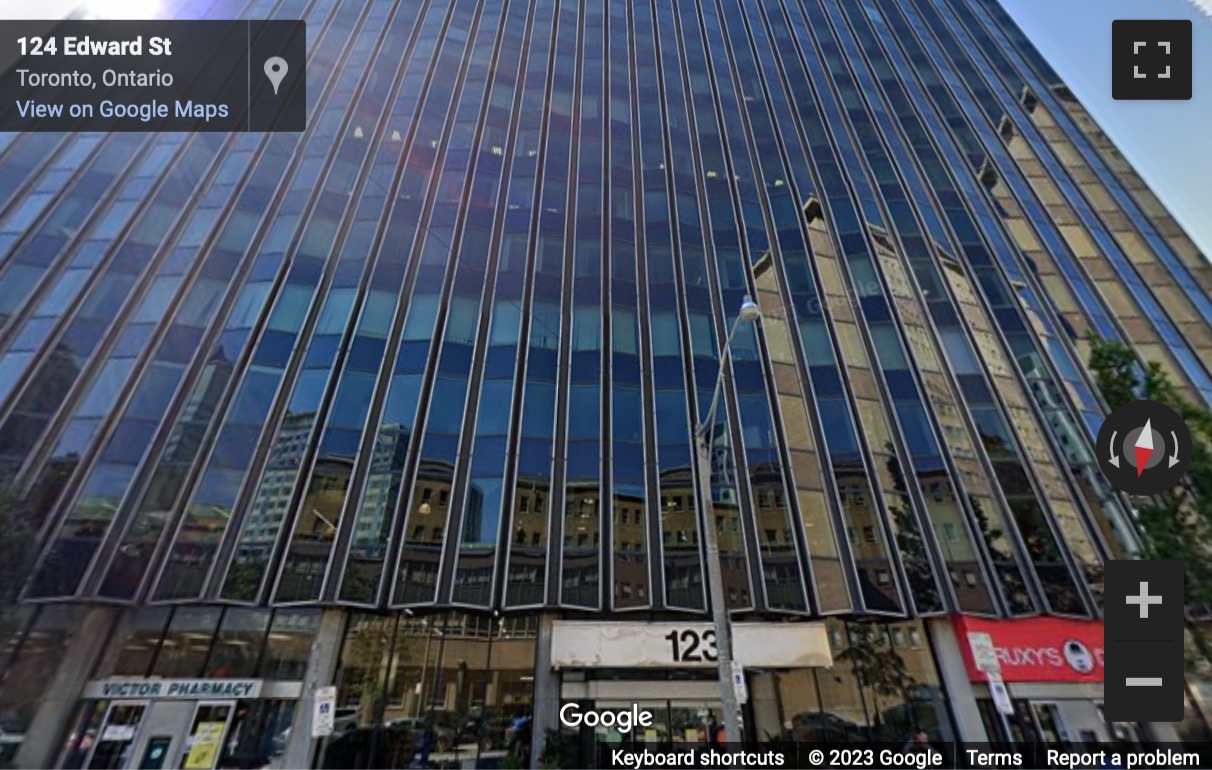 Street View image of 123 Edward Street, 2nd Floor, Suite 205, Toronto, Ontario