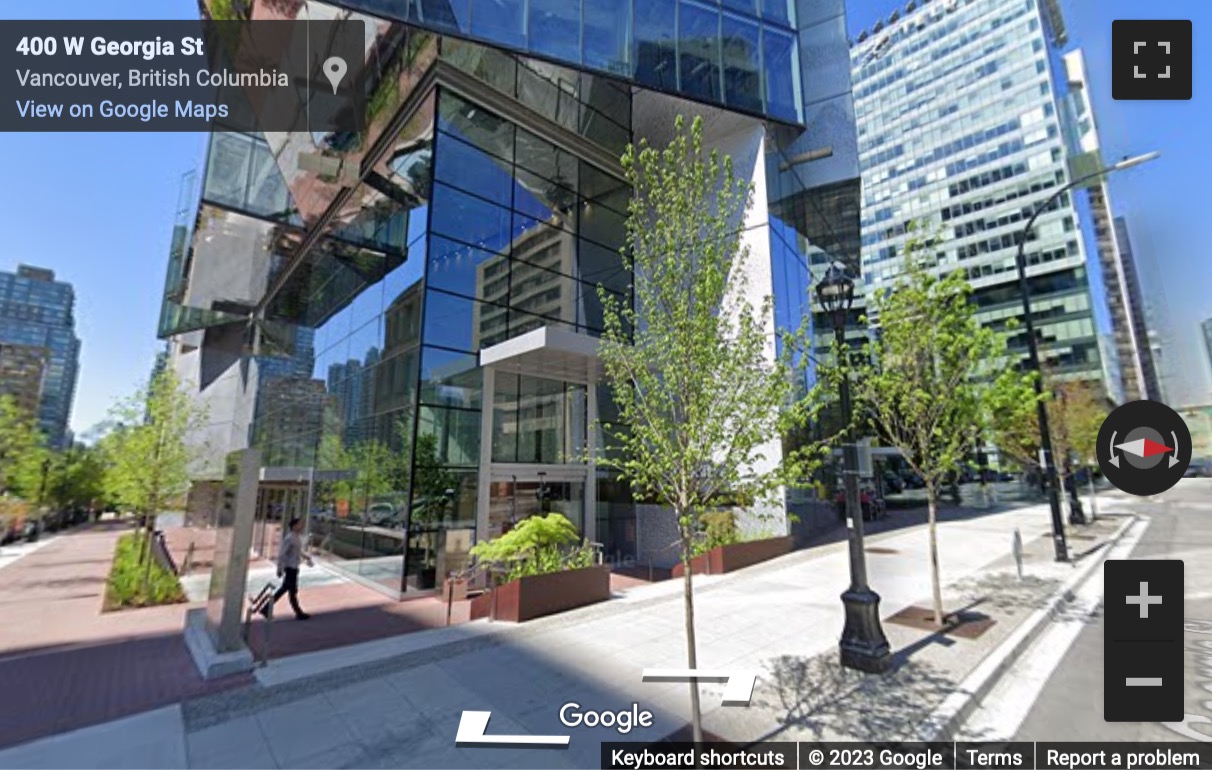 Street View image of 400 West Georgia Street, Floor 1-9, Vancouver, British Columbia