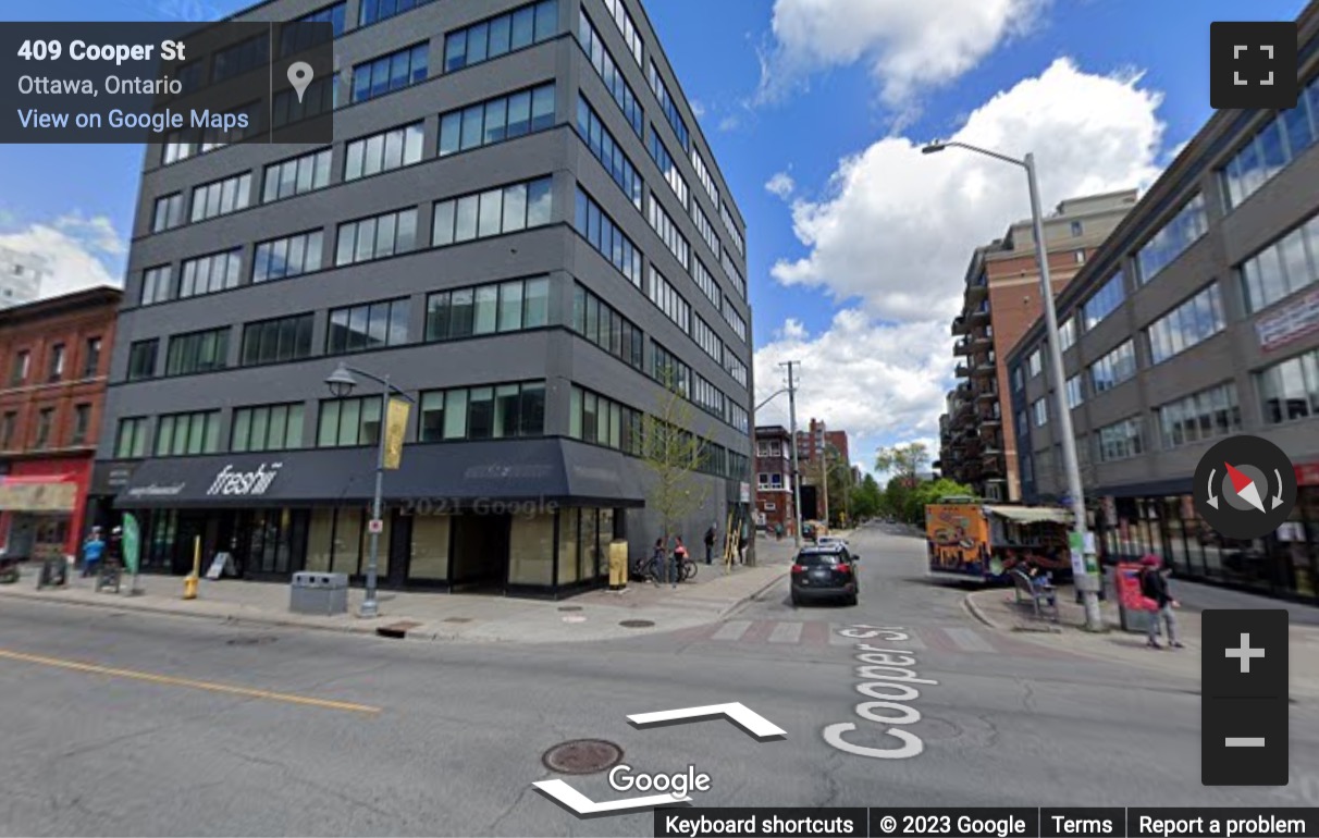 Street View image of 396 Cooper Street, Ottawa, Ontario