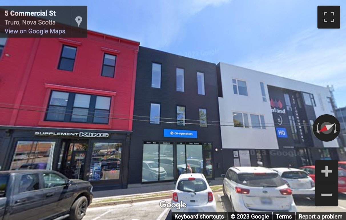 Street View image of 1 Commercial Street, 3rd Floor, Truro, Nova Scotia