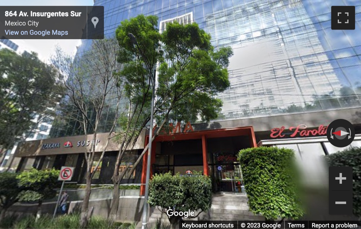 Street View image of Avenue Insurgentes Sur 866, Del Valle, Benito Juárez CDMX, Mexico City