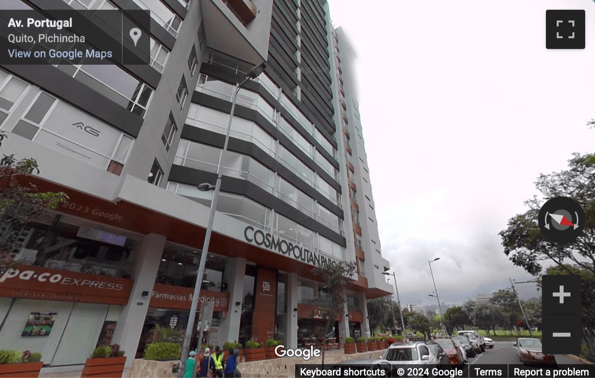 Street View image of Avenida Luxemburgo y Avenida Portugal Esquina, Edificio Cosmopolitan, Piso 7, Quito