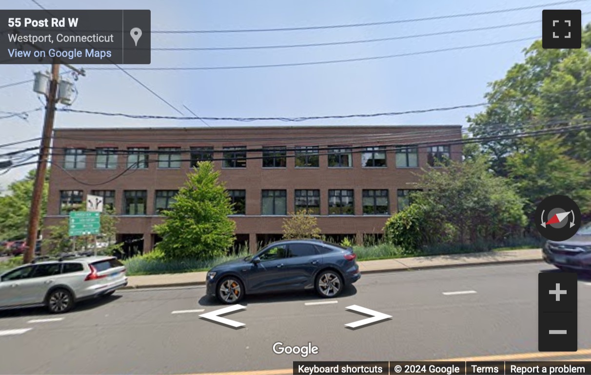 Street View image of 55 Post Road West, 1st Floor, Westport, Connecticut