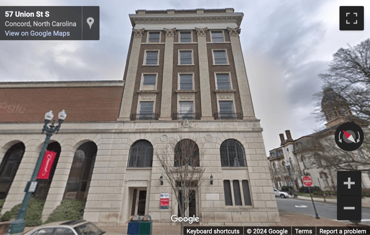 Street View image of 57 Union Street South, Concord, North Carolina