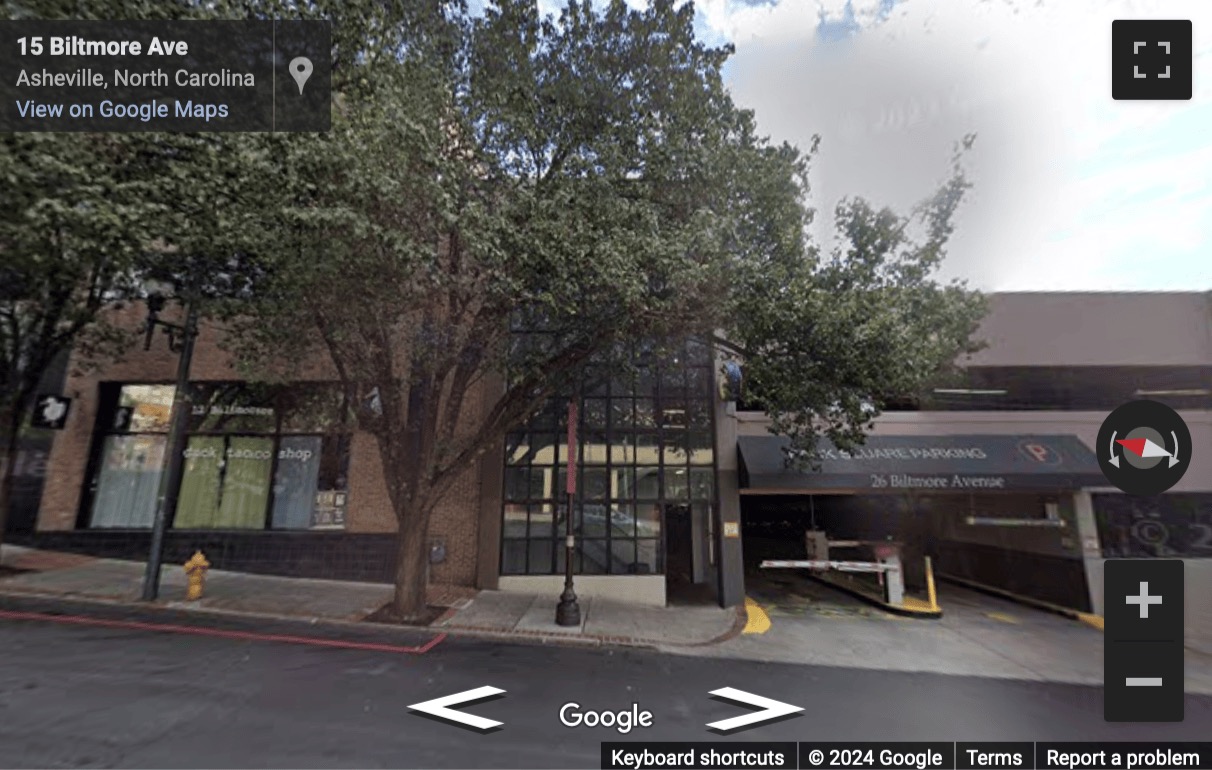 Street View image of 16 Biltmore Avenue, Asheville, North Carolina