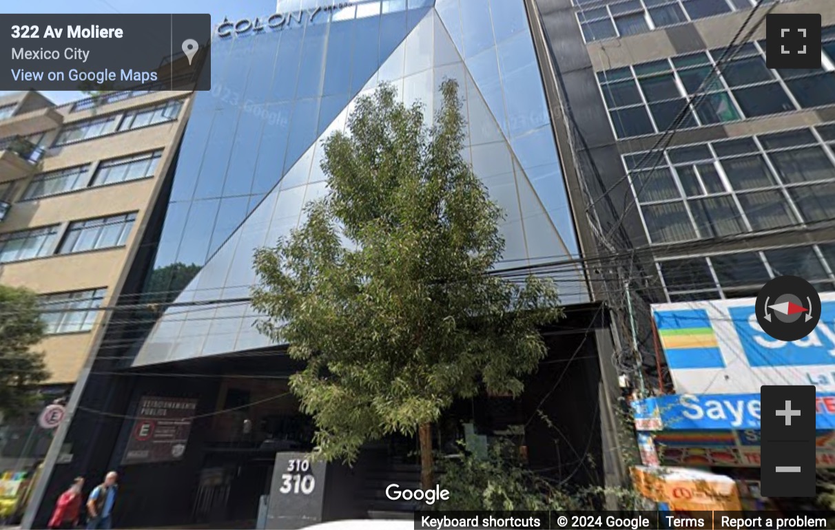 Street View image of Avenida Moliere 310, Polanco, Polanco II Seccion, Mexico City