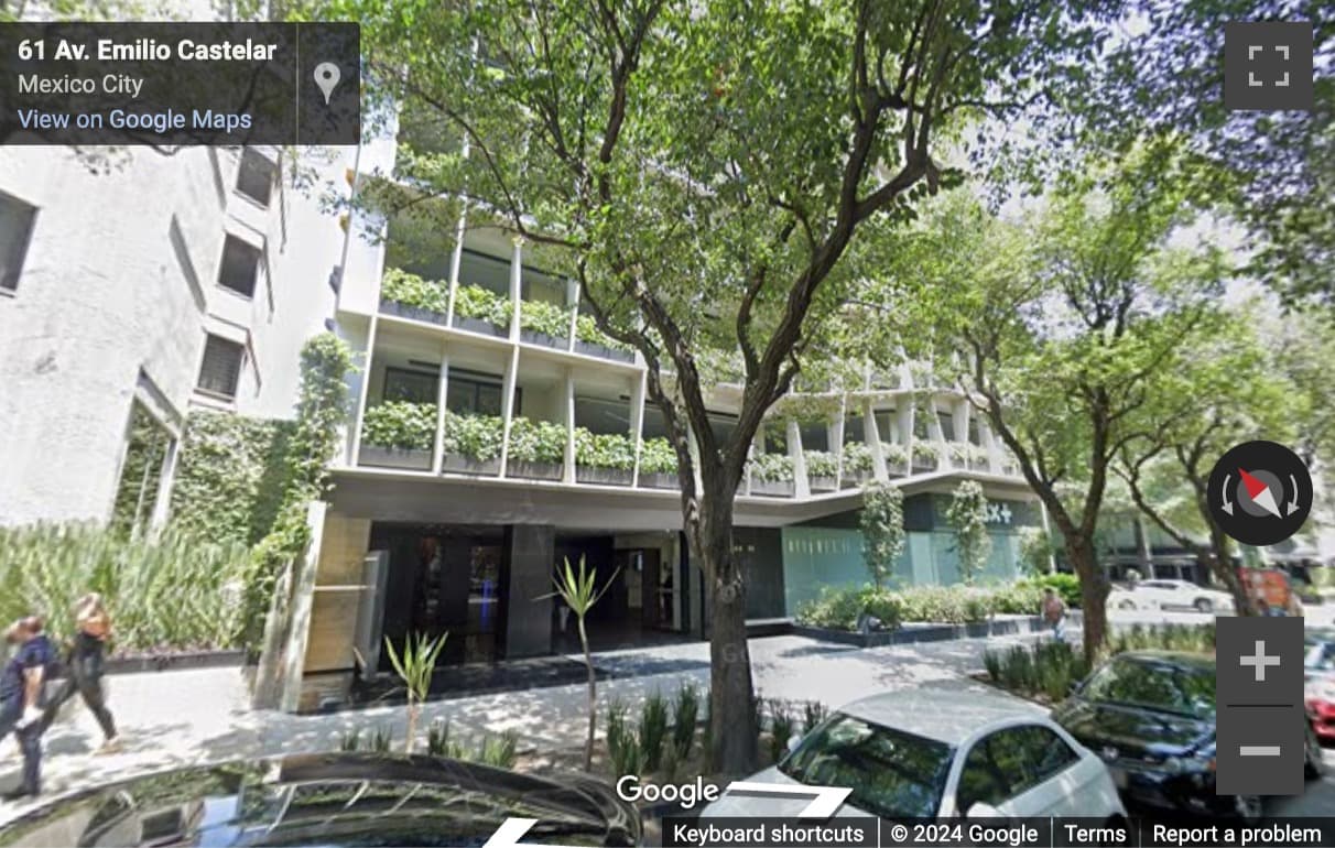 Street View image of Avenue Emilio Castelar 75, Polanco IV Secc, Miguel Hidalgo, Mexico City