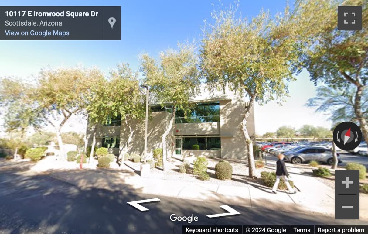 Street View image of 10101 North 92nd Street, Suite 201, Scottsdale, Arizona