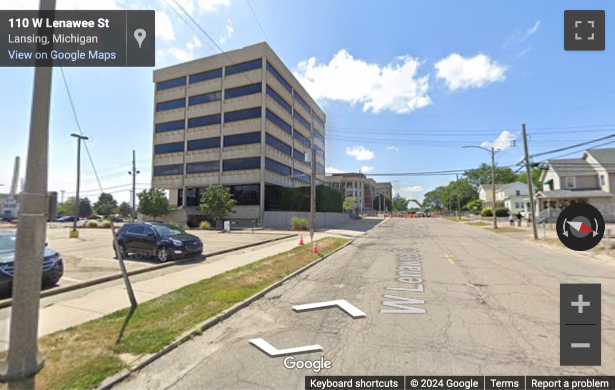 Street View image of 501 South Capitol Avenue, 1st Floor, Lansing, Michigan