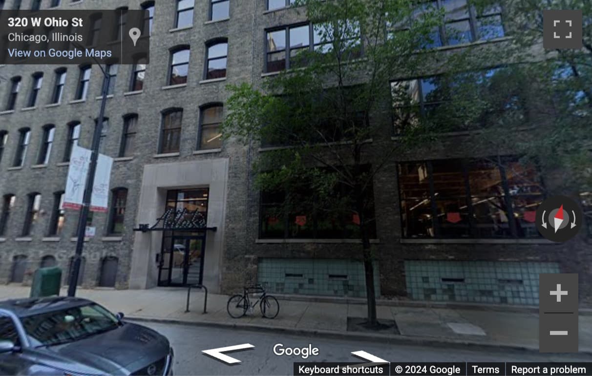 Street View image of 320 West Ohio Street, Adlake Building, Chicago, Illinois