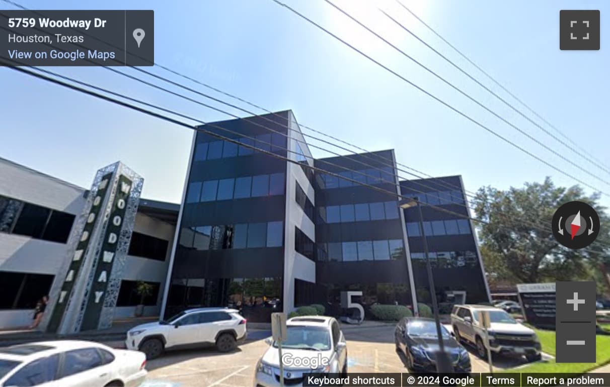 Street View image of 5757 Woodway Drive, Suite 300, Houston, Texas