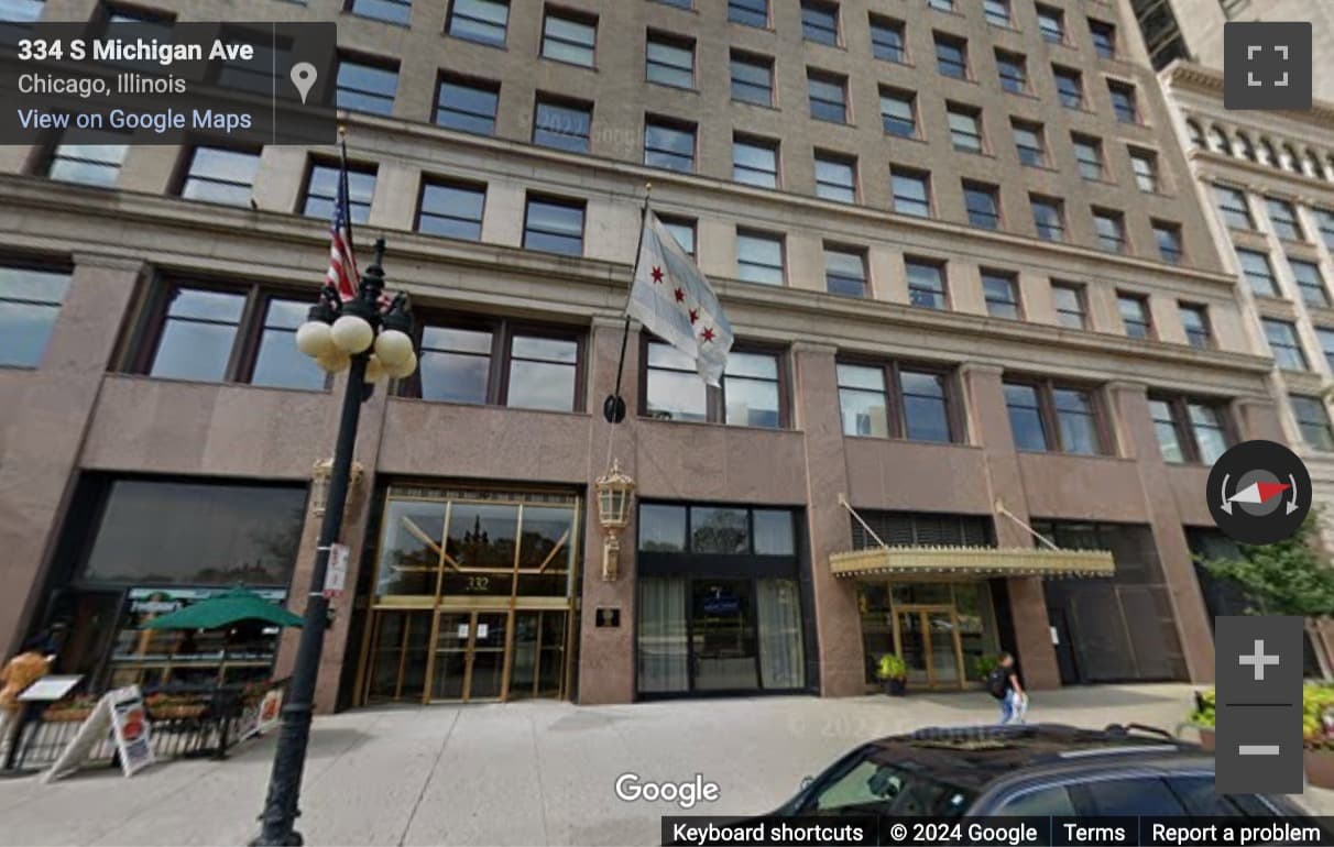 Street View image of 332 South Michigan Avenue, Suite 900, Chicago, Illinois