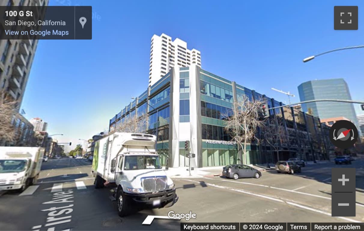 Street View image of 770 First Avenue, Suite 250, San Diego, California