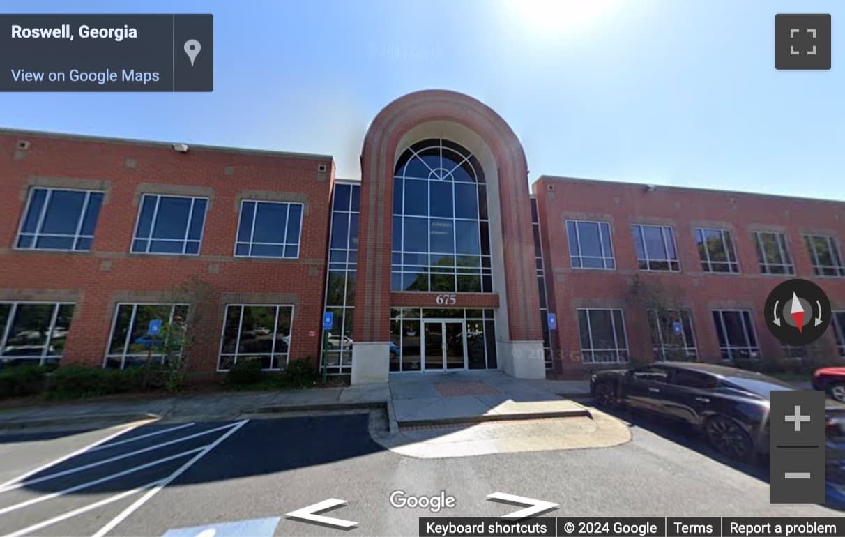 Street View image of 675 Mansell Road, Mansell West Office Park, Roswell, Georgia