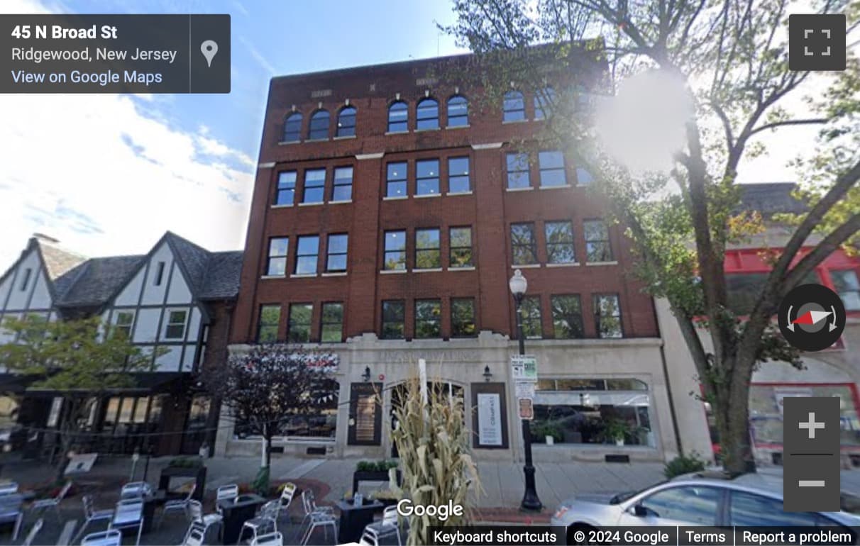 Street View image of 45 North Broad Street, The Lincoln Building, Ridgewood, New Jersey