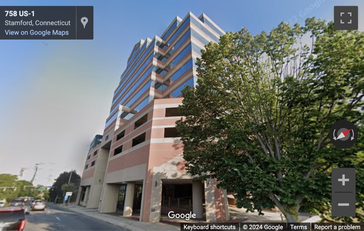 Street View image of 750 East Main Street, 8th Floor, Stamford, Connecticut