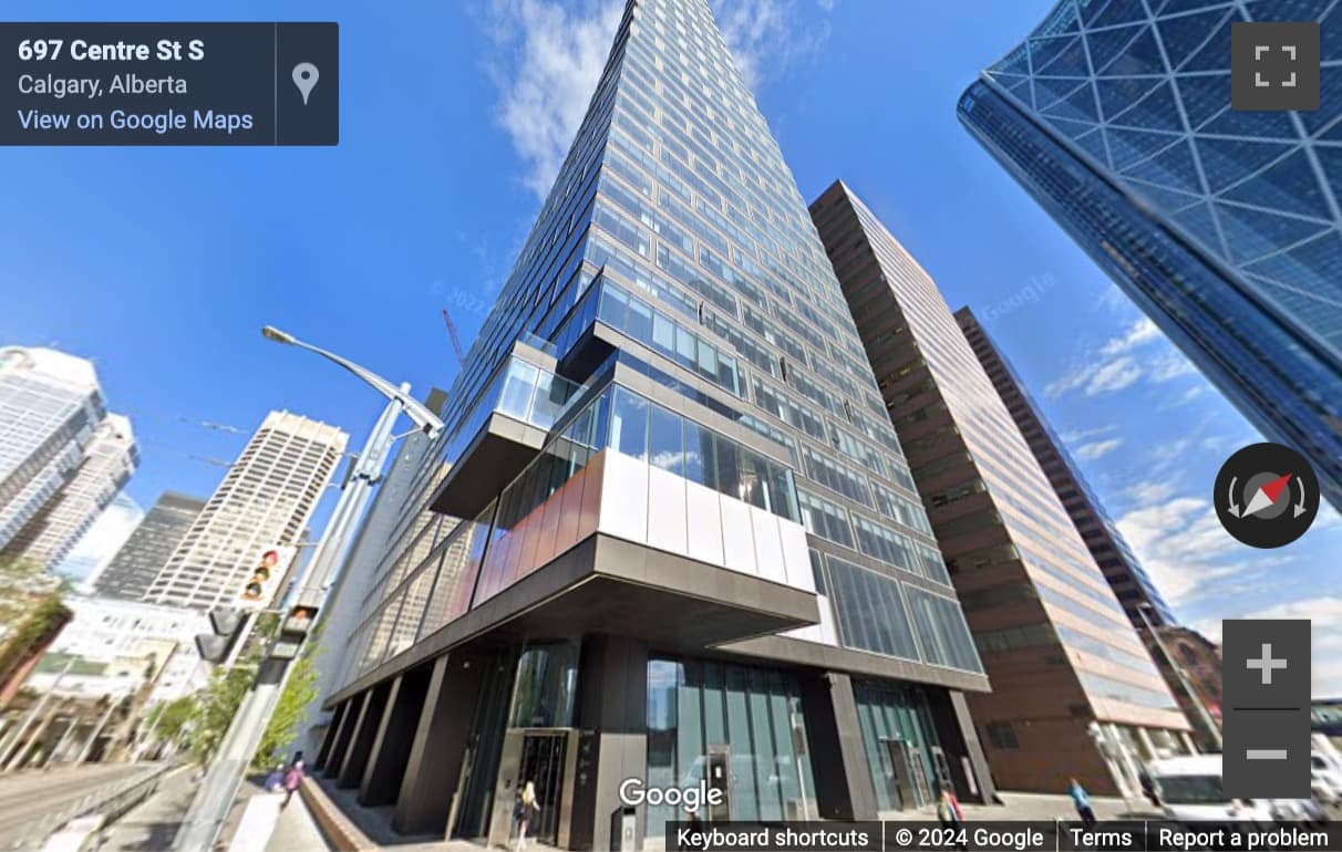 Street View image of 685 Centre Street South, Calgary, Alberta