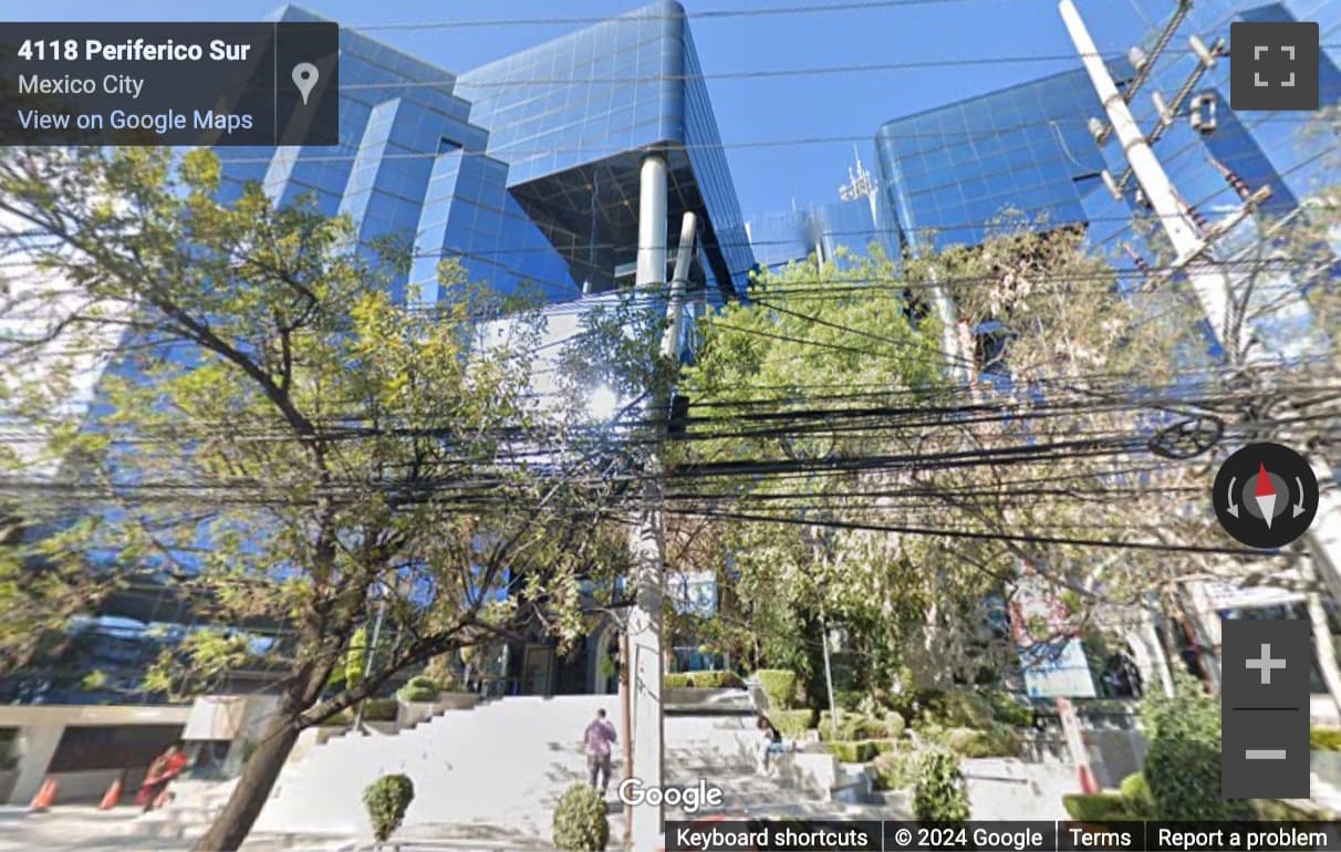 Street View image of Periferico Sur 4118, Pedregal II, Piso 8, Jardines del Pedregal, Mexico City