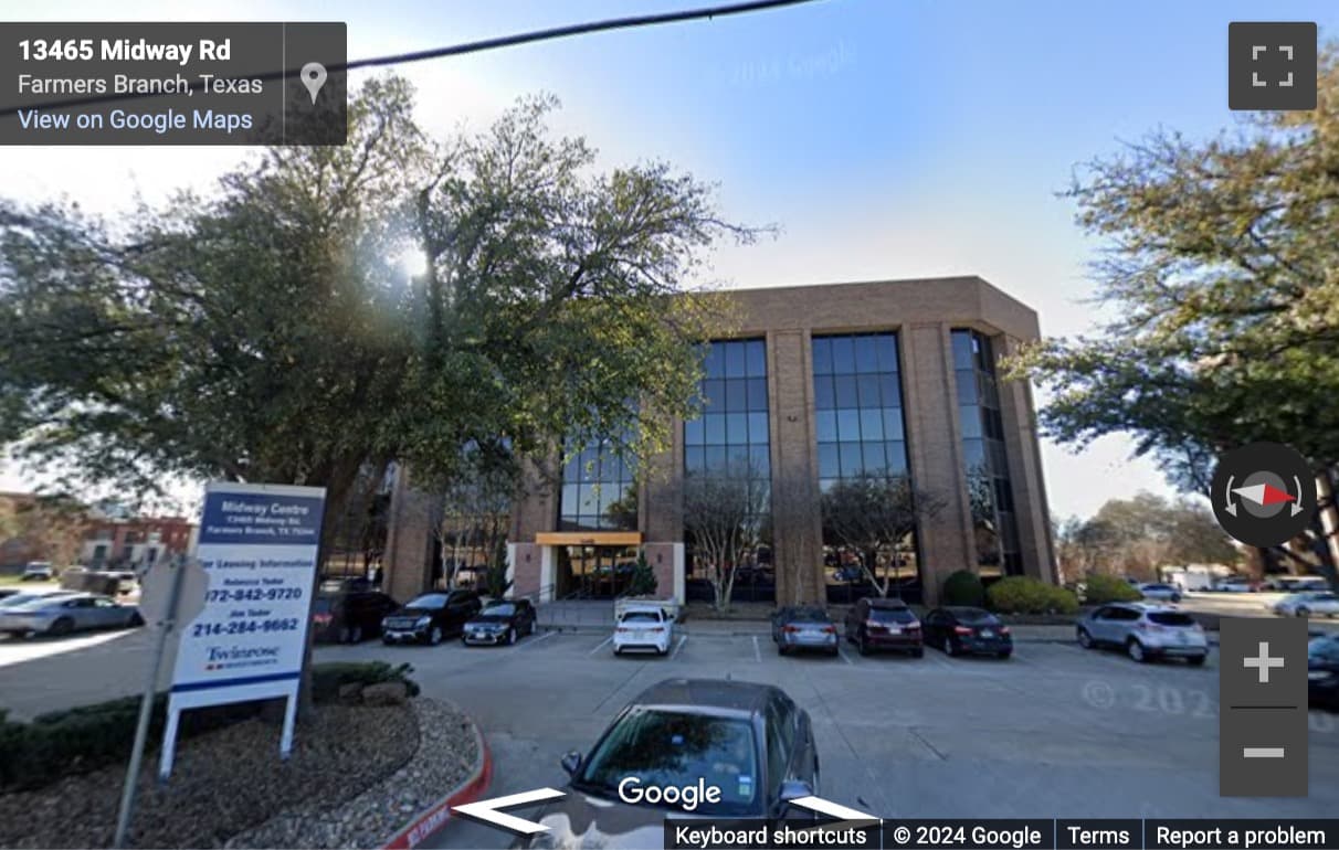 Street View image of 13465 Midway Rd, Dallas, Texas